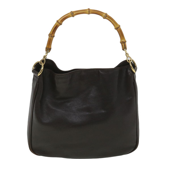 GUCCI Bamboo Hand Bag Leather 2way Brown 001.2058.1638.0 Auth yk6201B - Picture 13 of 16